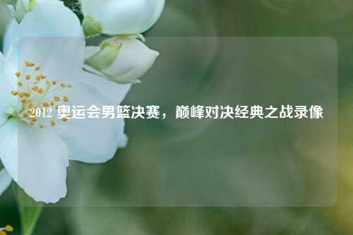 2012 奥运会男篮决赛，巅峰对决经典之战录像