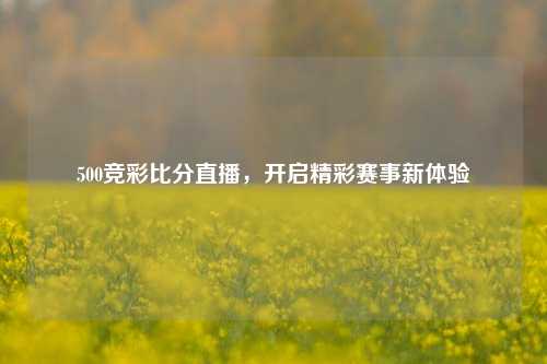 500竞彩比分直播，开启精彩赛事新体验
