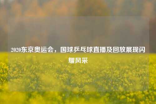 2020东京奥运会，国球乒乓球直播及回放展现闪耀风采
